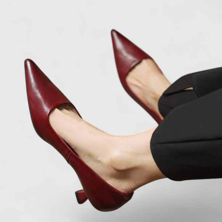 Waverly | Women’s Pointed Toe Kitten Heel Pumps