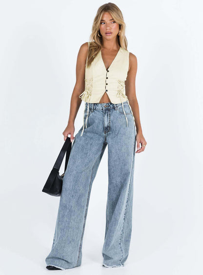 Kanye | Women’s High-Waist Wide-Leg Casual Jeans