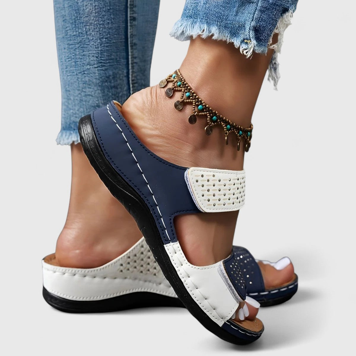 Briar | Women’s Orthopedic Double Strap Comfort Wedge Sandals