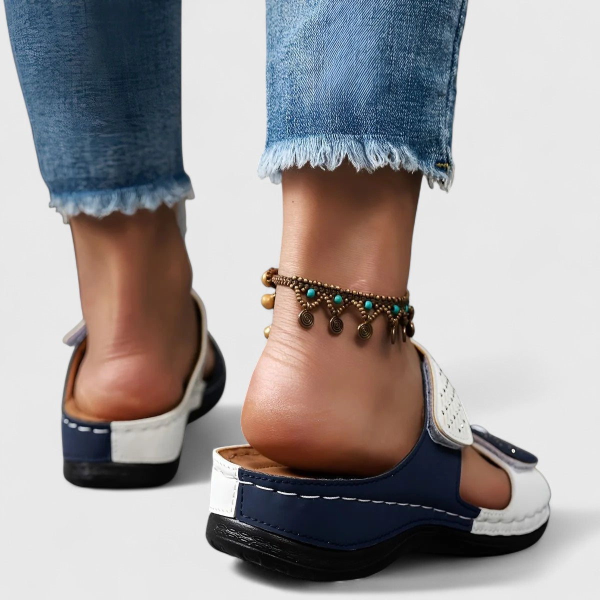 Briar | Women’s Orthopedic Double Strap Comfort Wedge Sandals