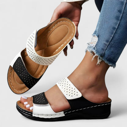 Briar | Women’s Orthopedic Double Strap Comfort Wedge Sandals