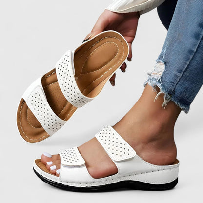 Briar | Women’s Orthopedic Double Strap Comfort Wedge Sandals