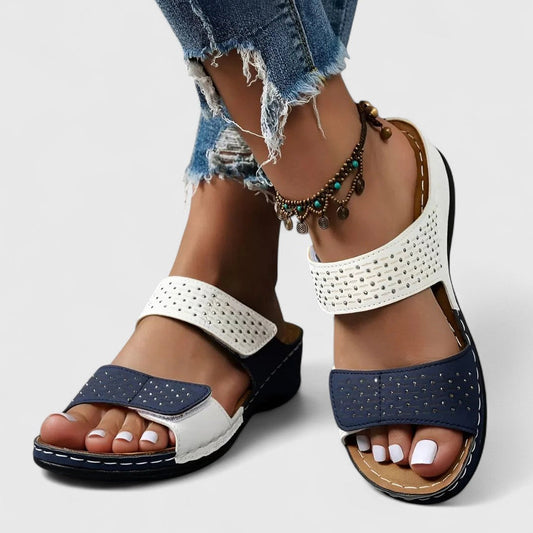 Briar | Women’s Orthopedic Double Strap Comfort Wedge Sandals