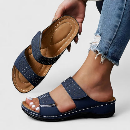 Briar | Women’s Orthopedic Double Strap Comfort Wedge Sandals