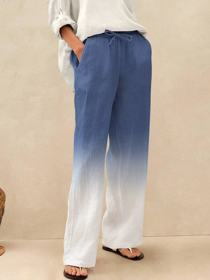 Marielle | Women’s Linen Classic Straight-Leg Trousers