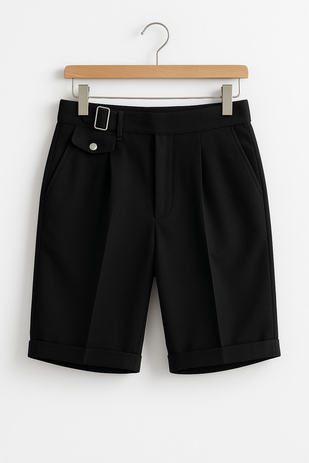 Bennett | Men’s Pleated Tailored Shorts with Side Buckles