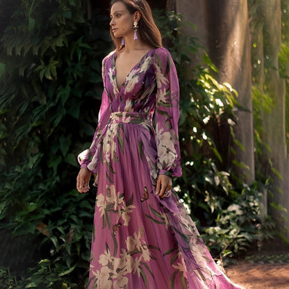 Aralyn | Women’s Floral V-Neck Maxi Dress