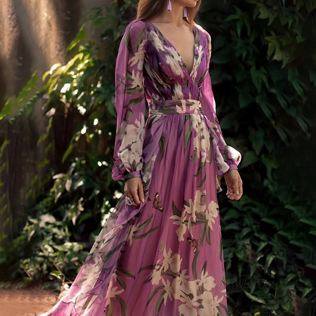 Aralyn | Women’s Floral V-Neck Maxi Dress