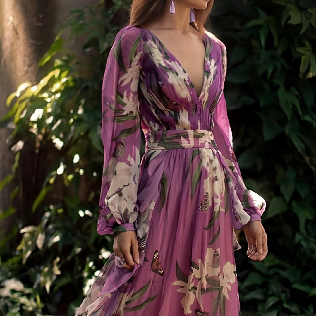 Aralyn | Women’s Floral V-Neck Maxi Dress