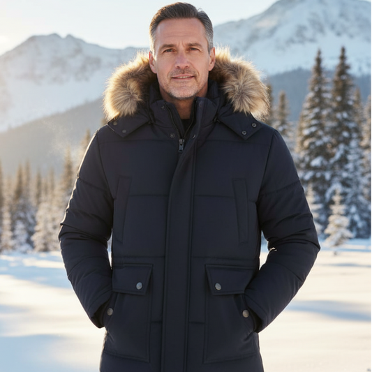Mason | Men’s Insulated Down Jacket with Fur Hood