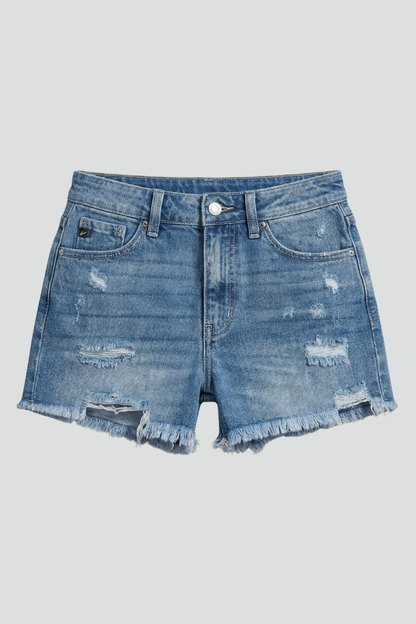 Piper | Women’s Frayed Hem Denim Shorts