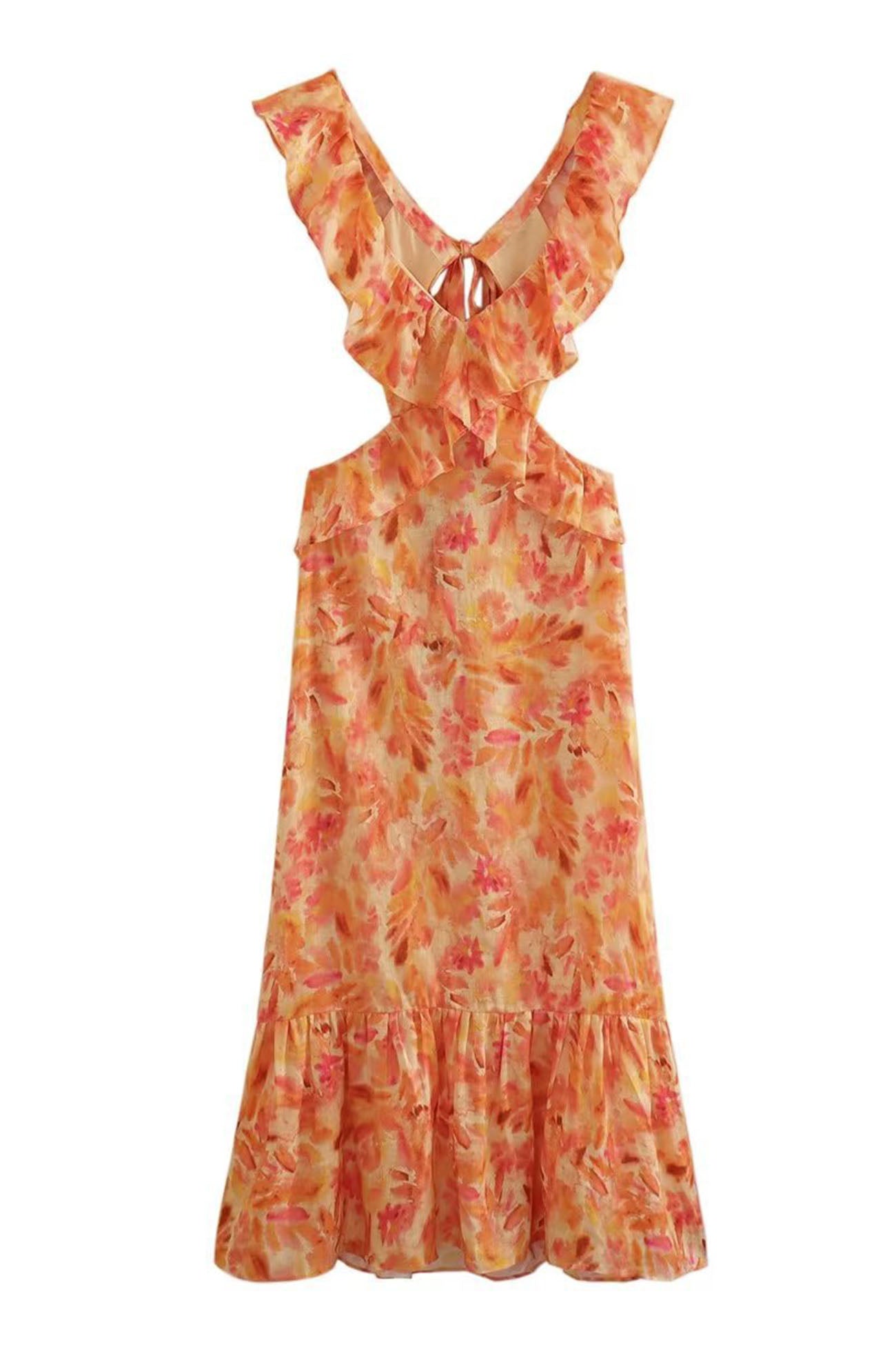 Lorelei | Women’s Floral Elegant Ruffle Maxi Dress