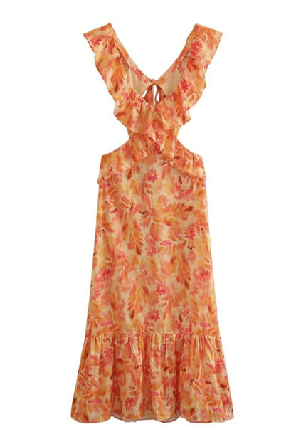 Lorelei | Women’s Floral Elegant Ruffle Maxi Dress