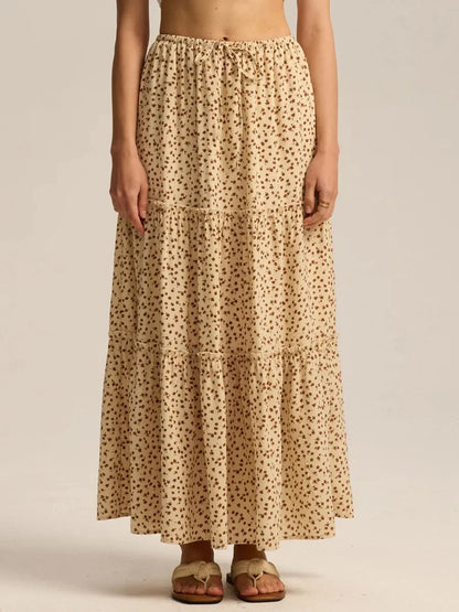 Daphne | Women’s Tiered Meadow Print Maxi Skirt
