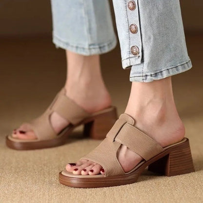 Sabine | Women’s Block Heel Slide Sandals