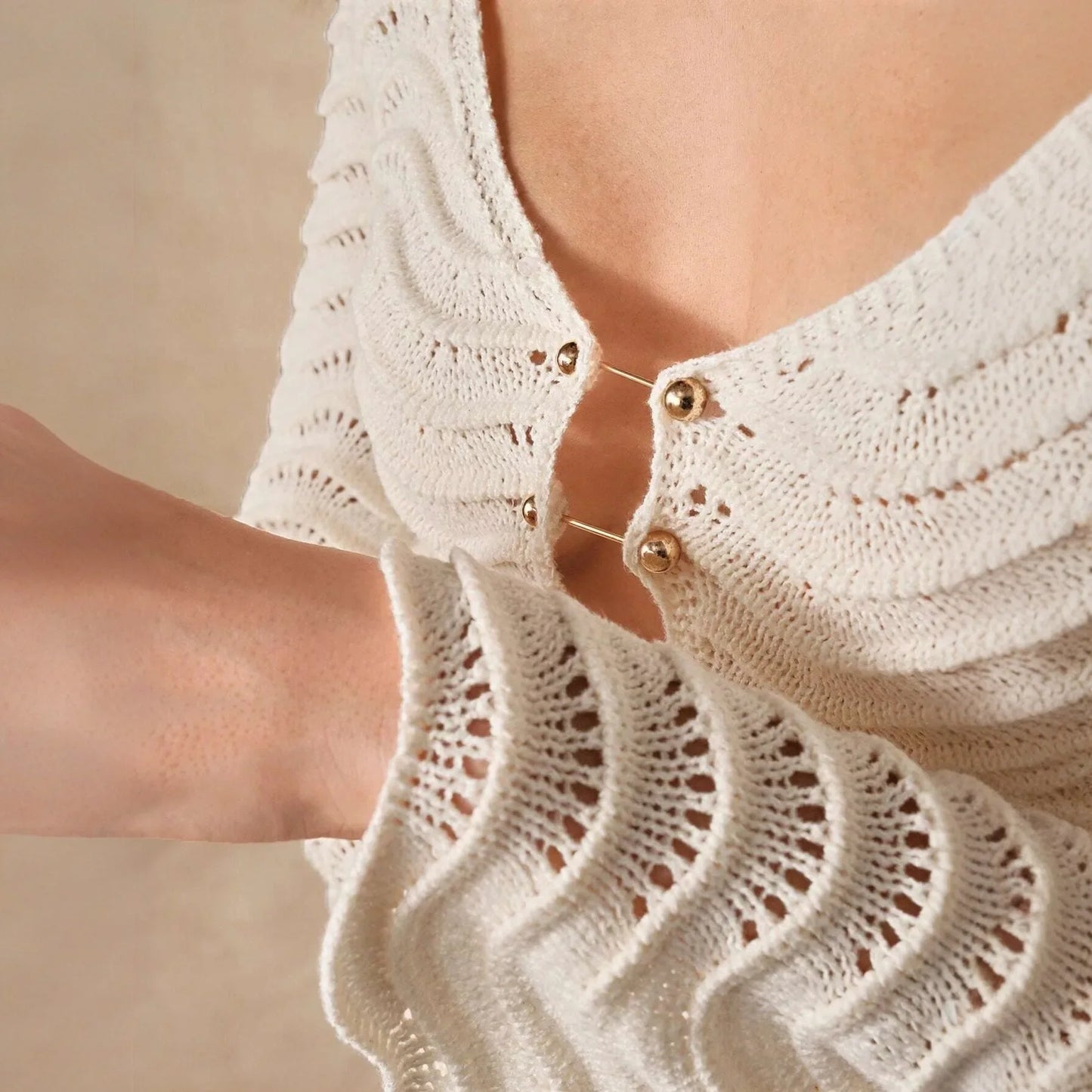 Alexa | Women’s Breezy Open-Knit Midi Dress