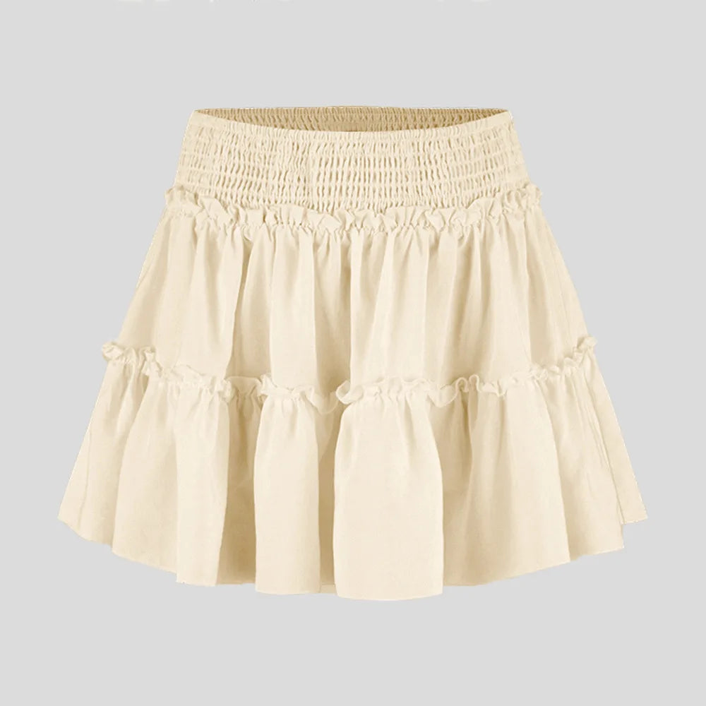 Sabrina | Women’s Flowy Leopard Ruffle Midi Skirt