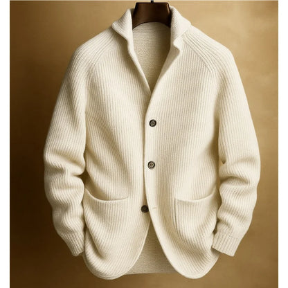 Brooksby | Men’s Ribbed Knit Cardigan