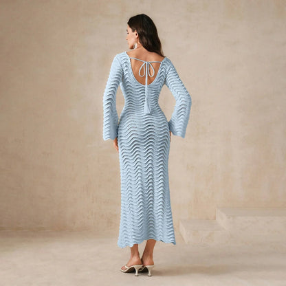 Alexa | Women’s Breezy Open-Knit Midi Dress