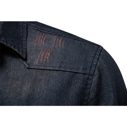 Draven | Men’s Dark Wash Denim Button Up Shirt