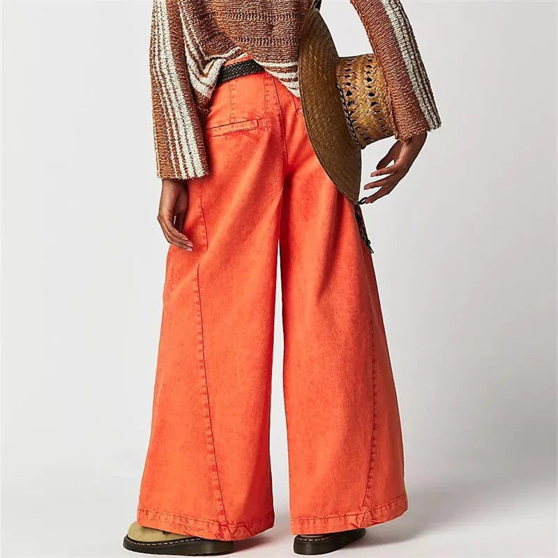 Erin | Women’s Modern Pleated Wide-Leg Jeans