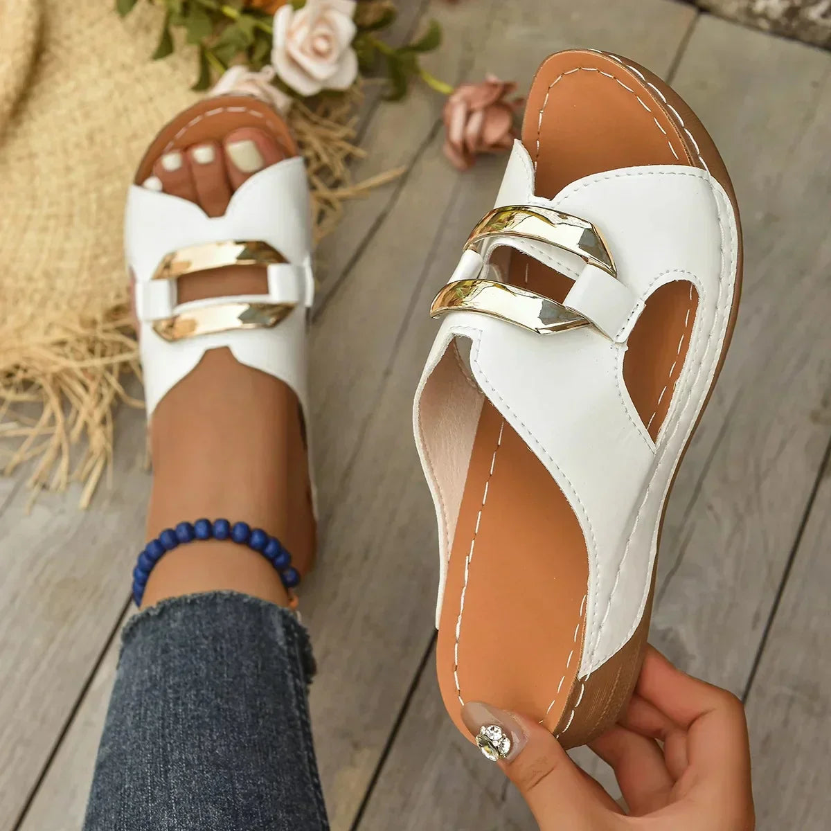 Paisley | Women’s Orthopedic Colorblock Wedge Sandals