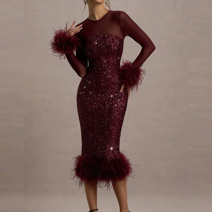 Marina | Women’s Elegant Celeste Midi Dress