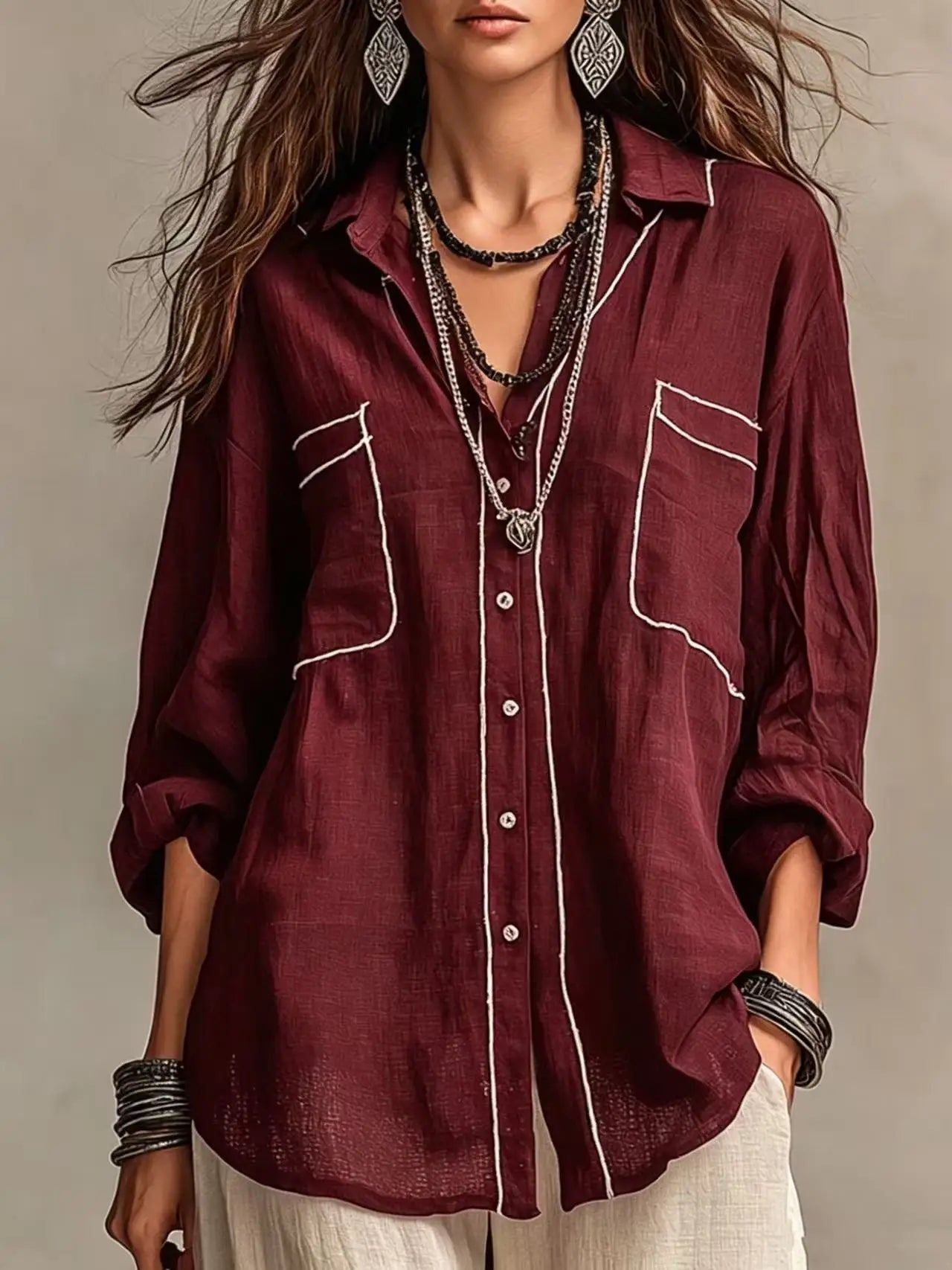 Anika | Women’s Button Up Blouse