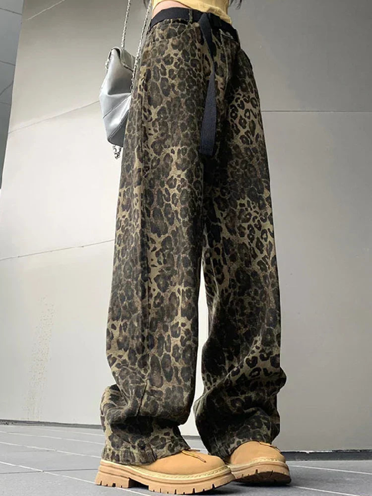 Hadley | Women’s Wide-Leg Leopard Print Jeans