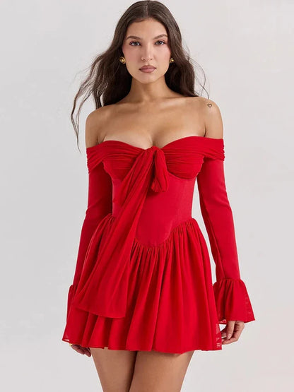 Madeline | Women’s Elegant Scarlet Muse Mini Dress
