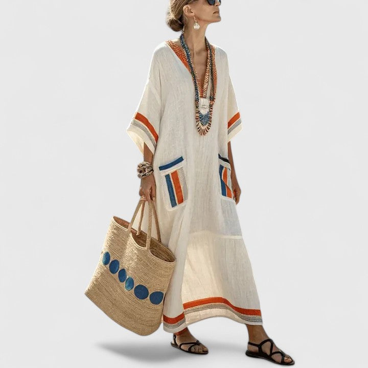 Rory | Women’s Elegant Bohemian Striped Maxi Dress