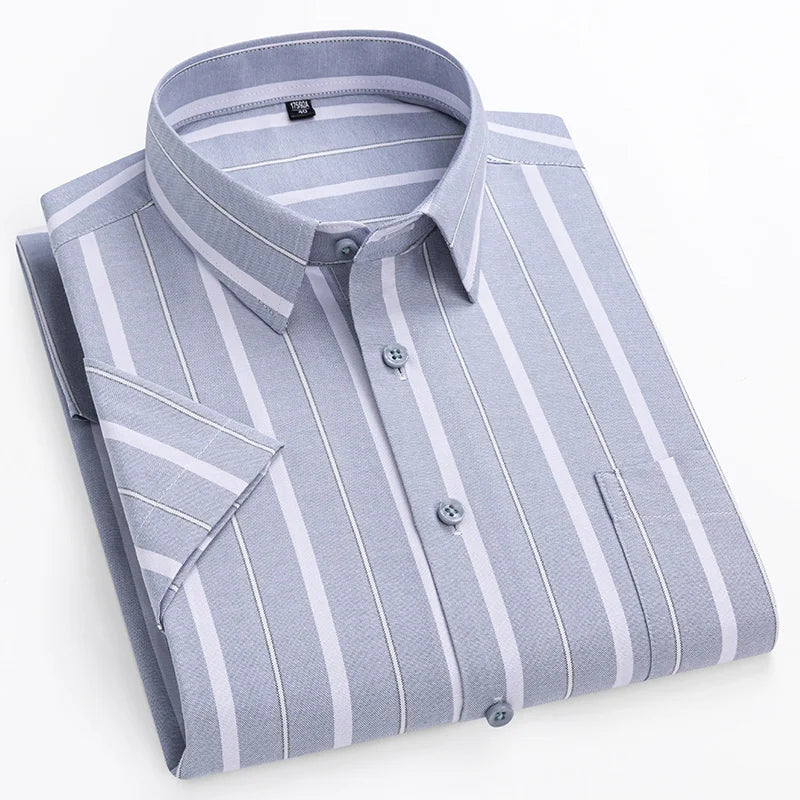 Steven | Men’s Striped Short Sleeve Button Up Shirt