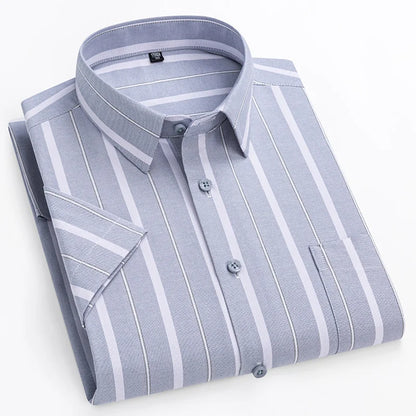 Steven | Men’s Striped Short Sleeve Button Up Shirt