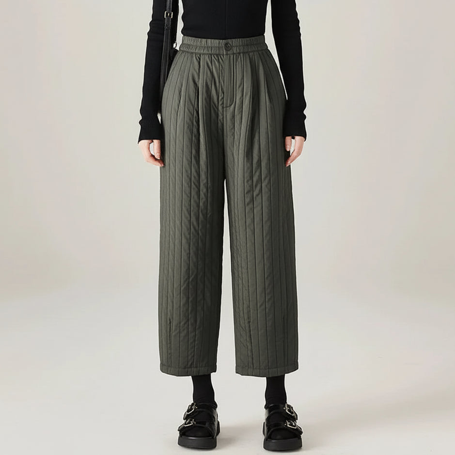 Nina | Women’s Lightweight Cotton High-Waist Pants