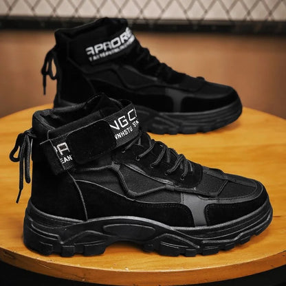 Zack | Men’s Casual Ankle Boots with Strap & Lace-Up Detail
