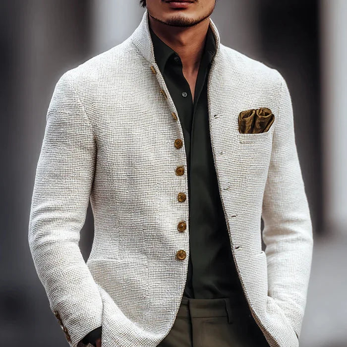 Beckham | Men’s Stand-Collar Knit Blazer
