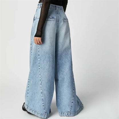 Erin | Women’s Modern Pleated Wide-Leg Jeans