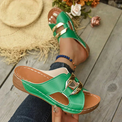 Paisley | Women’s Orthopedic Colorblock Wedge Sandals