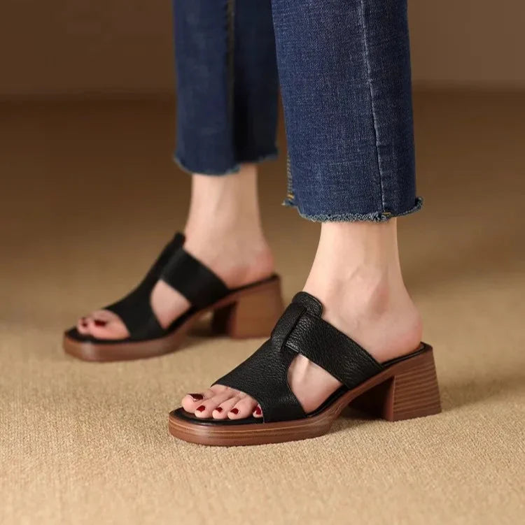 Sabine | Women’s Block Heel Slide Sandals