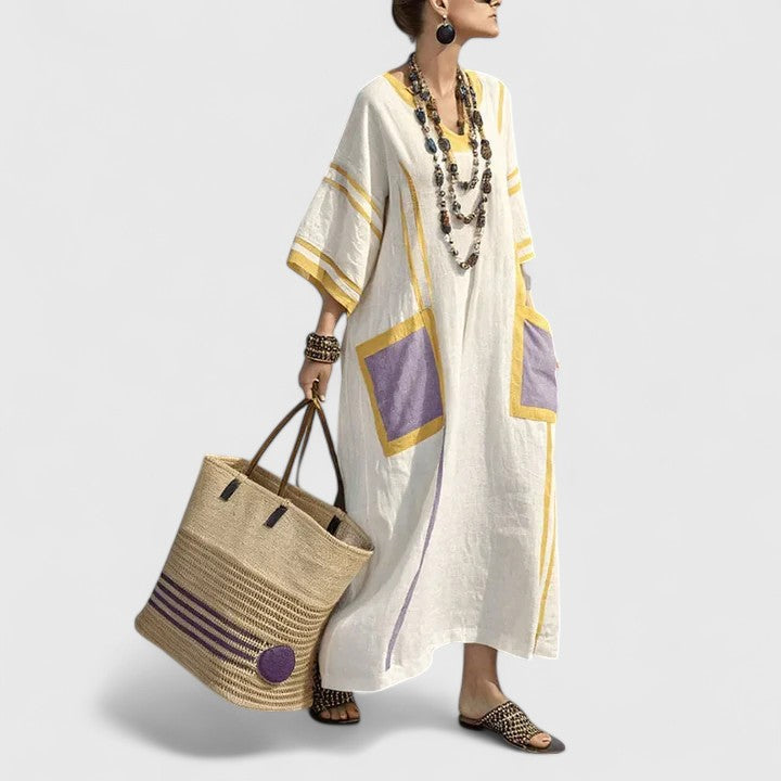 Rory | Women’s Elegant Bohemian Striped Maxi Dress