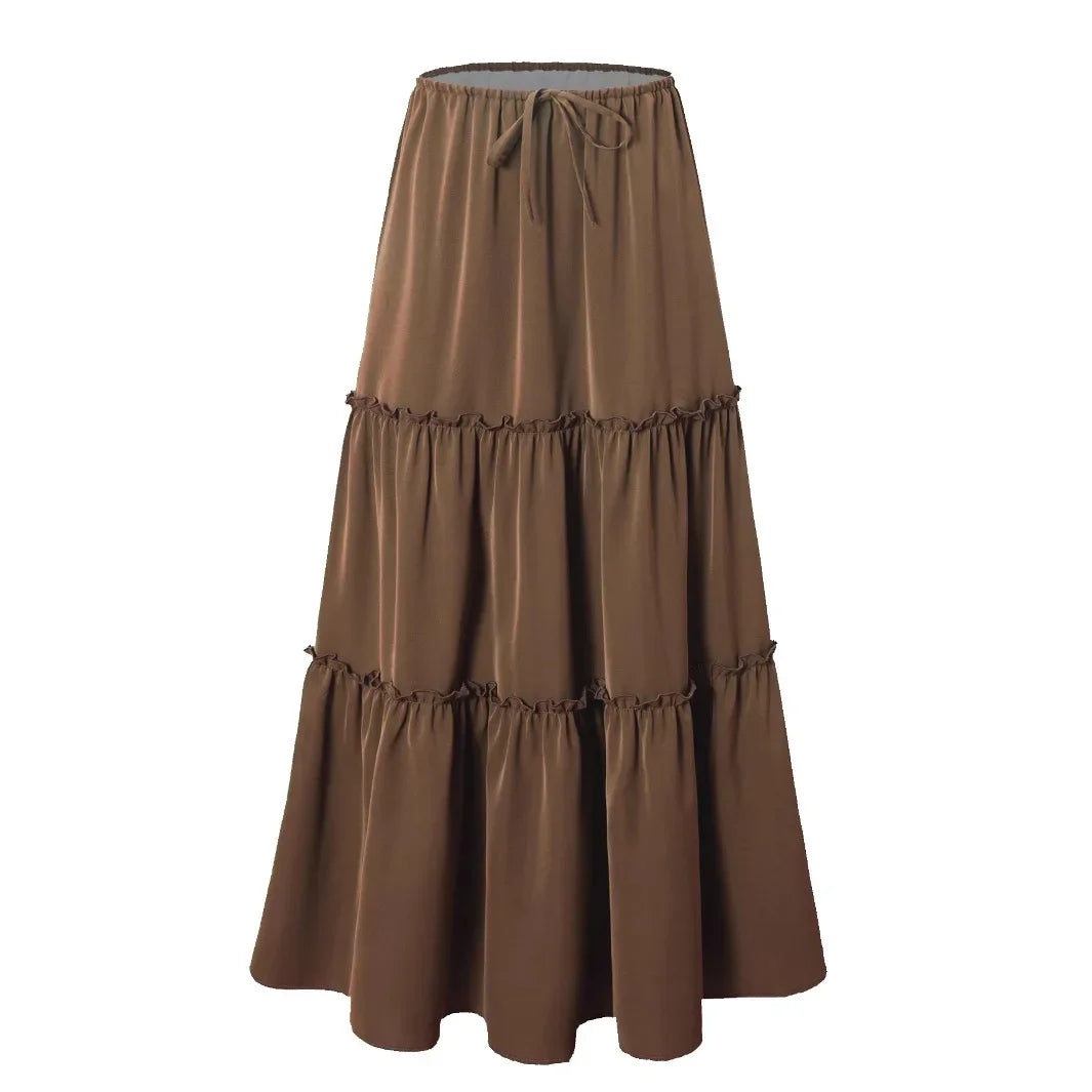 Daphne | Women’s Tiered Meadow Print Maxi Skirt