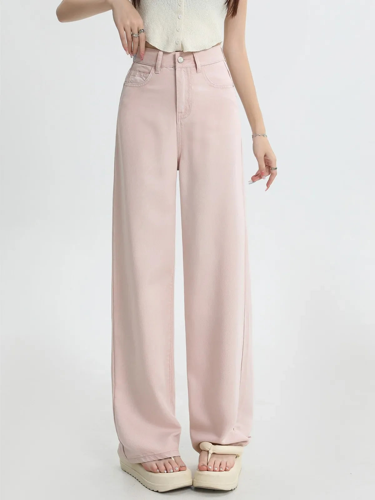 Nicole | Women’s Classic Pink Denim Jeans