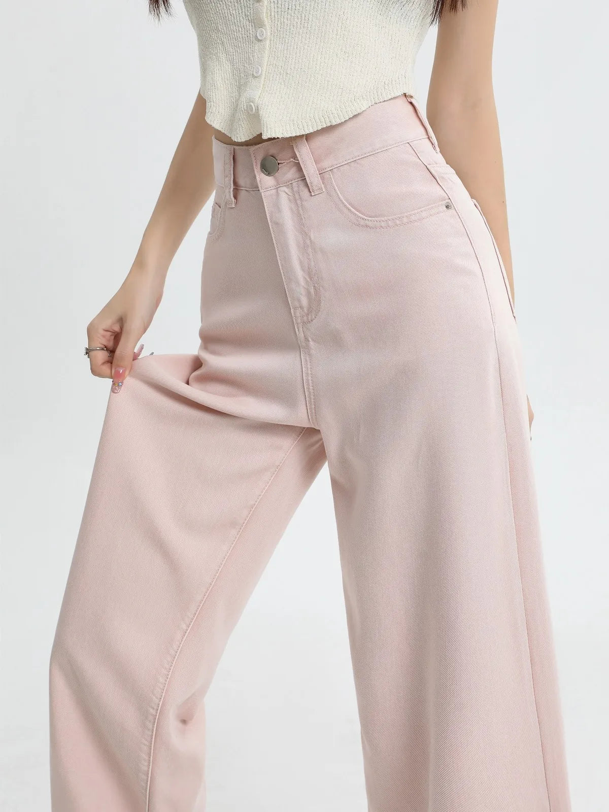 Nicole | Women’s Classic Pink Denim Jeans