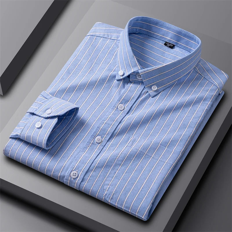 Stellan | Men’s Striped Oxford Button Up Shirt