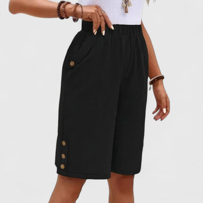Kenzi | Women’s Comfortable Button Detail Shorts