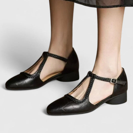 Adeline | Women’s Elegant T-Strap Flat Sandals