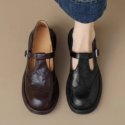 Wren | Women’s Classic Leather T-Strap Mary Jane Shoes