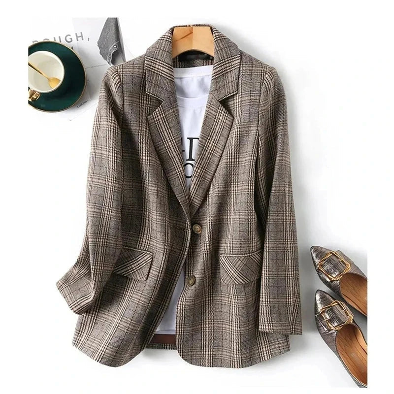 Gwendolyn | Women’s Plaid Tailored Blazer