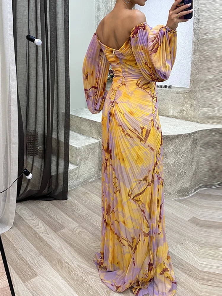 Michele | Women’s Floral V Neck Maxi Dress