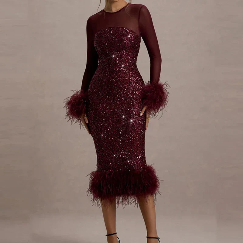 Marina | Women’s Elegant Celeste Midi Dress